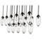 Z-Lite Arden Linear Chandelier, 17-Light, 18 In.W x 42 In.L x 12 In.H, Matte Black/Clear 651P-17L-MB - alternate 7